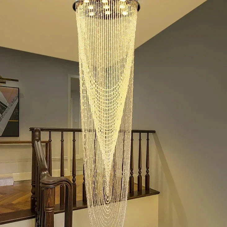 Lustre Cristal Giratório Escalarte - Lustre Moderno Cristal Rotativo